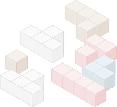Kernemodeller illustreret som tetrisblokke